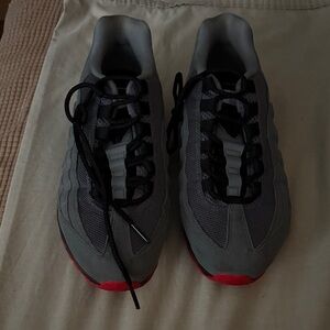Nike Gray and Red Athletic Shoes